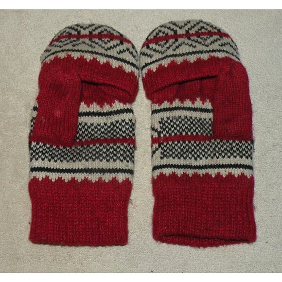 Woolrich Fair Isle Convertible Women’s Size S/M Wool Blend Gloves Mittens - Picture 2 of 4